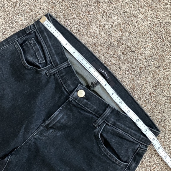 J BRAND Selena Mid-Rise Bootcut Black Stretch Denim Cropped Capri - Picture 7 of 16